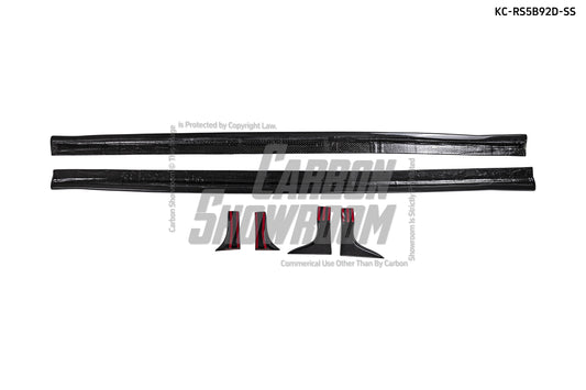 udi RS5 B9 2017 2018 2019 with Aftermarket Parts - Side Skirts Pre-preg Carbon Fiber from Karbel Carbon