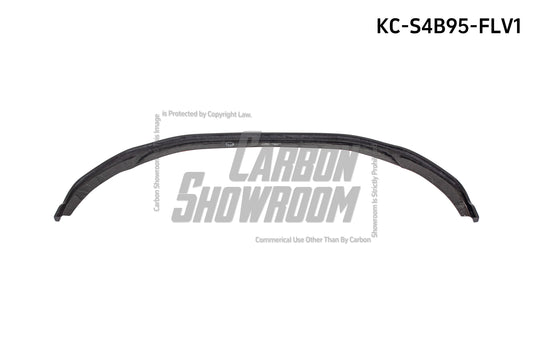 Audi S4 A4 S-line (with s-line bumper, does not fit base model) B9.5 2020 2021 2022 2023 2024 with Aftermarket Parts - Front Lip Pre-preg Carbon Fiber from Karbel Carbon