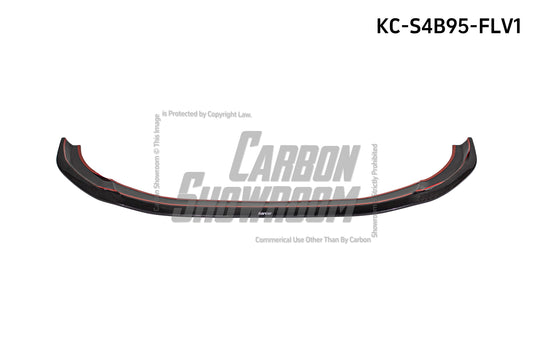Audi S4 A4 S-line (with s-line bumper, does not fit base model) B9.5 2020 2021 2022 2023 2024 with Aftermarket Parts - Front Lip Pre-preg Carbon Fiber from Karbel Carbon
