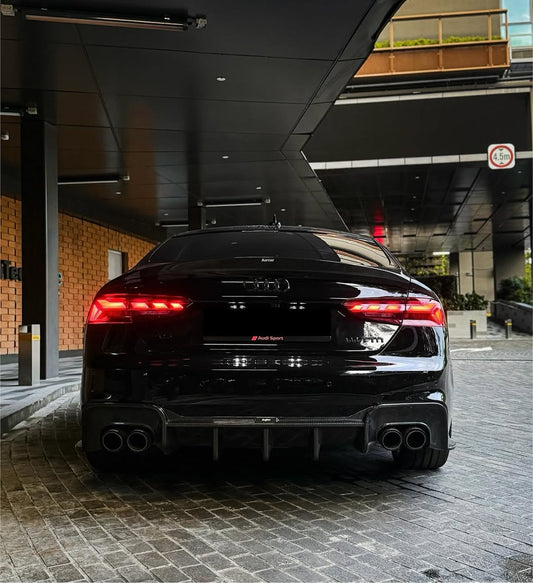 Karbel Carbon V1 Rear Lip Spoiler for Audi RS5 S5 A5 B9 B9.5 2017-Early 2025 Sedan Sportback Dry Pre-preg Carbon Fiber