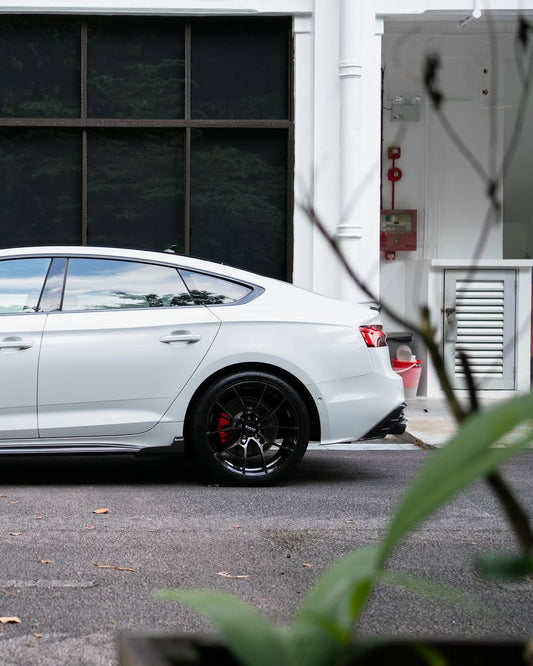 Audi S5 A5 B9.5 2020 2021 2022 2023 2024 Early 2025 With Aftermarket Parts - Side Skirts Extensions Dry Pre-preg Carbon Fiber from Karbel Carbon