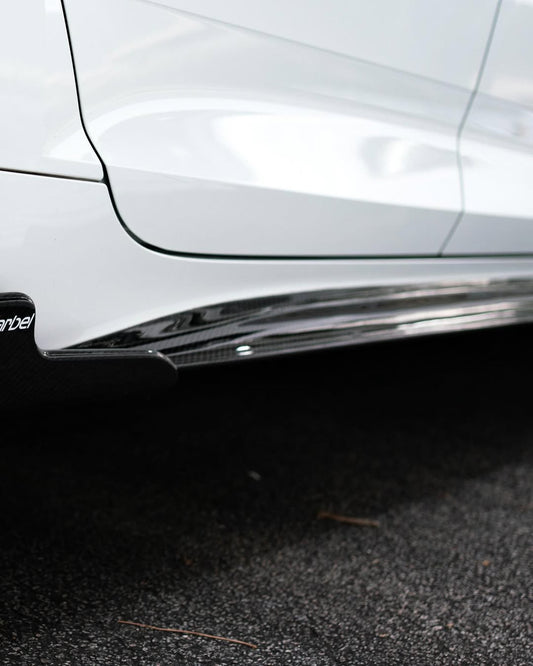 Audi S5 A5 B9.5 2020 2021 2022 2023 2024 Early 2025 With Aftermarket Parts - Side Skirts Extensions Dry Pre-preg Carbon Fiber from Karbel Carbon