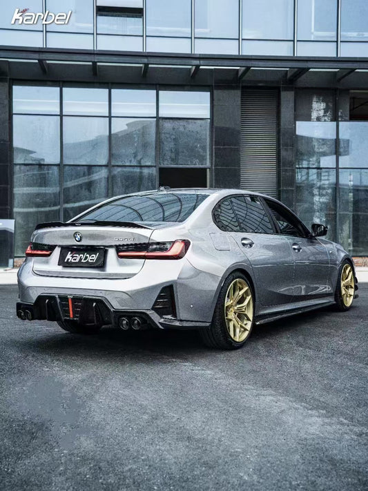 BMW M3 G80 2021-ON & 3 Series 330i M340i G20 (Fits Both Pre-LCI & LCI) 2019-ON with Aftermarket Parts - V2 Style Rear Spoiler Carbon Fiber from Karbel Carbon
