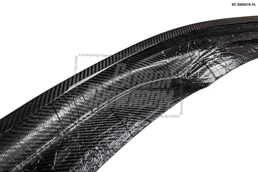 BMW 8 Series M850 840 (With M-Package Bumper) G14 G15 G16 2018 2019 2020 2021 2022 2023 2024 with Aftermarket Parts - Front Lip Pre-preg Carbon Fiber from Karbel Carbon
