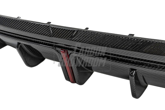 BMW 8 Series M850 840 (With M-Package Bumper) G16 2018 2019 2020 2021 2022 2023 2024 with Aftermarket Parts - Rear Diffuser Pre-preg Carbon Fiber from Karbel Carbon