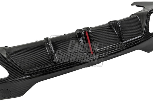 BMW 8 Series M850 840 (With M-Package Bumper) G16 2018 2019 2020 2021 2022 2023 2024 with Aftermarket Parts - Rear Diffuser Pre-preg Carbon Fiber from Karbel Carbon