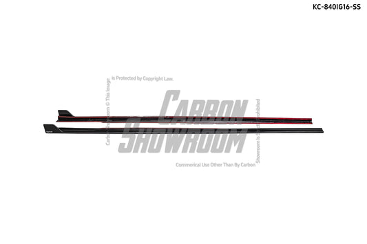 BMW 8 Series M850 840 G16 2018-ON with Aftermarket Parts - Side Skirts Pre-preg Carbon Fiber from Karbel Carbon