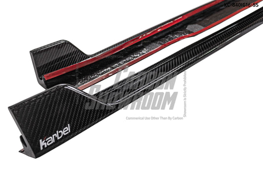 BMW 8 Series M850 840 G16 2018-ON with Aftermarket Parts - Side Skirts Pre-preg Carbon Fiber from Karbel Carbon