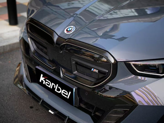 BMW i5 xDrive40 / i5 eDrive40 (with M-package bumper, does not fit base mode) / i5 M60 G60 G61 2024-ON & 5 Series 540i xDrive / 530i xDrive / 530i (with M-package bumper, does not fit base model) / 550e xDrive G60 G61 2024-ON with Aftermarket Parts - V1 Style Pre-preg Carbon Fiber Front Lip from Karbel Carbon