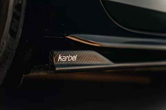 Audi S4 A4 B9 / B9.5 2017-ON with Aftermarket Parts - Side Skirts & Upper Side Skirt Trim Pre-preg Carbon Fiber from Karbel Carbon