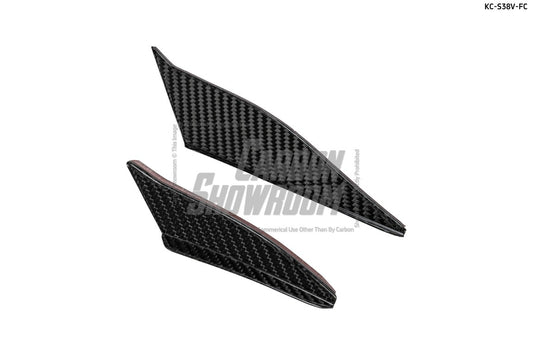 Audi S3 A3 8V/8V.5 2017 2018 2019 2020 with Aftermarket Parts - Front Canards Pre-preg Carbon Fiber from Karbel Carbon