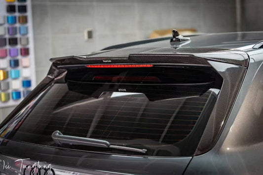 Audi A4 Allroad B9 / B9.5 2017 2018 2019 2020 2021 2022 2023 2024 with Aftermarket Parts - Rear Roof Spoiler Pre-preg Carbon Fiber from Karbel Carbon