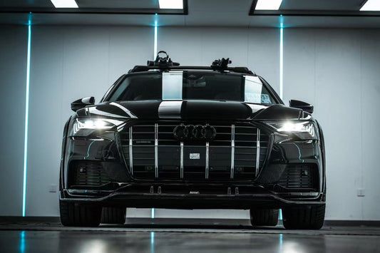 Audi A6 Allroad C8 2020-ON with Aftermarket Parts - V1 Front Lip Pre-preg Carbon Fiber from Karbel Carbon