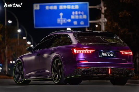Audi A6 Allroad C8 2020-2022 With Aftermarket Parts - Side Skirts Pre-preg Carbon Fiber from Karbel Carbon