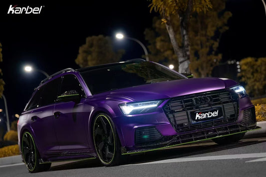 Audi A6 Allroad C8 2020-2022 With Aftermarket Parts - Side Skirts Pre-preg Carbon Fiber from Karbel Carbon