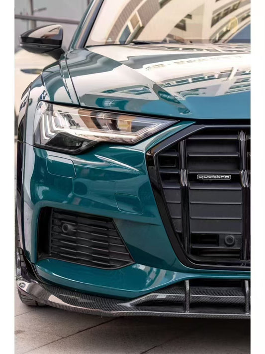 Audi A6 Allroad C8 2020-ON with Aftermarket Parts - V2 Style Front Lip Pre-preg Carbon Fiber from Karbel Carbon