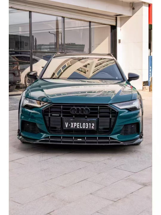 Audi A6 Allroad C8 2020-ON with Aftermarket Parts - V2 Style Front Lip Pre-preg Carbon Fiber from Karbel Carbon