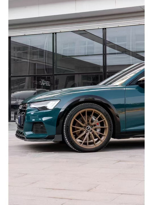 Audi A6 Allroad C8 2020-ON with Aftermarket Parts - V2 Style Front Lip Pre-preg Carbon Fiber from Karbel Carbon
