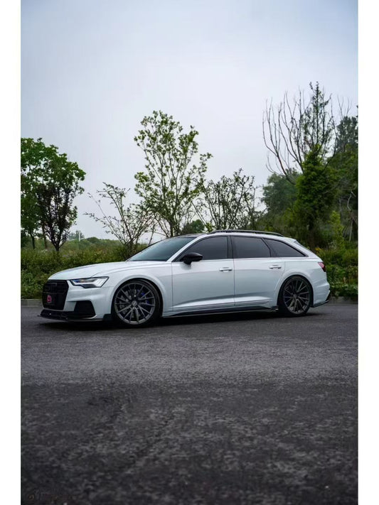 Audi A6 Allroad C8 2020-ON with Aftermarket Parts - V2 Style Front Lip Pre-preg Carbon Fibe from Karbel Carbon