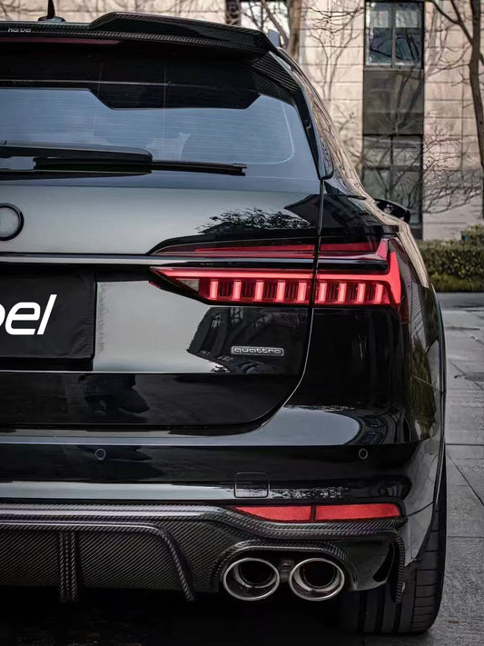 Audi A6 Allroad C8 2020-ON with Aftermarket Parts - V1 Style Rear Roof Spoiler Pre-preg Carbon Fiber from Karbel Carbon