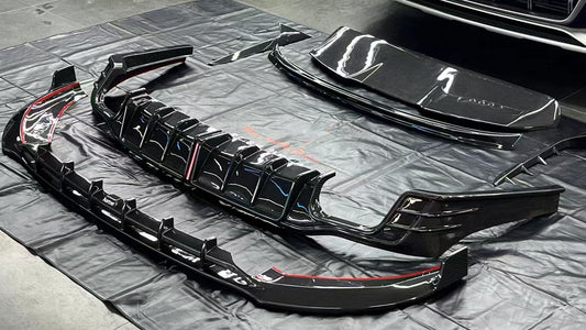 Audi A6 Allroad C8 2020-ON with Aftermarket Parts - V2 Style Rear Roof Spoiler Pre-preg Carbon Fiber from Karbel Carbon