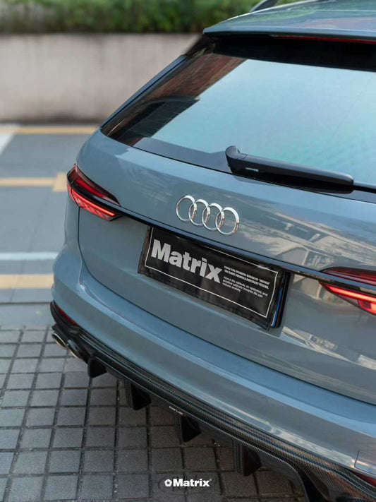 Audi A6 Allroad C8 2020-ON with Aftermarket Parts - V1 Rear Diffuser Pre-preg Carbon Fiber from Karbel Carbon