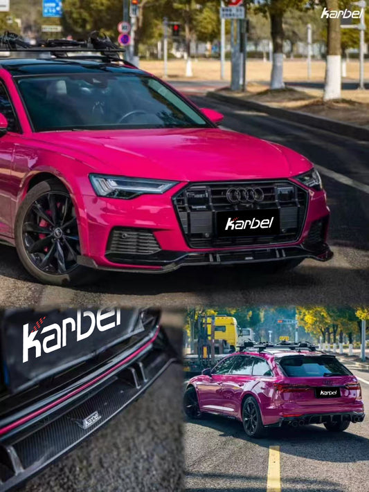 Audi A6 Allroad C8 2020-ON with Aftermarket Parts - Upper Front Lip Pre-preg Carbon Fiber from Karbel Carbon