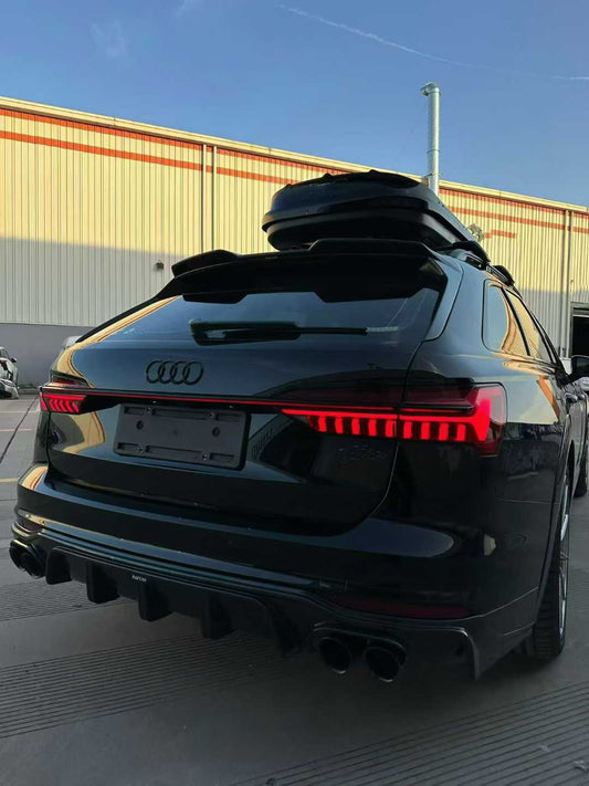 Audi A6 Allroad C8 2020-ON with Aftermarket Parts - V1 Style Rear Roof Spoiler Pre-preg Carbon Fiber from Karbel Carbon