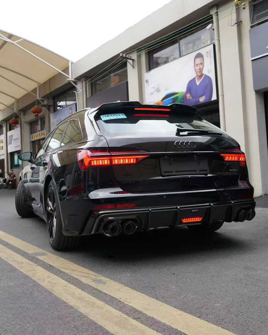 Audi A6 Allroad C8 2020-ON with Aftermarket Parts - V1 Style Rear Roof Spoiler Pre-preg Carbon Fiber from Karbel Carbon