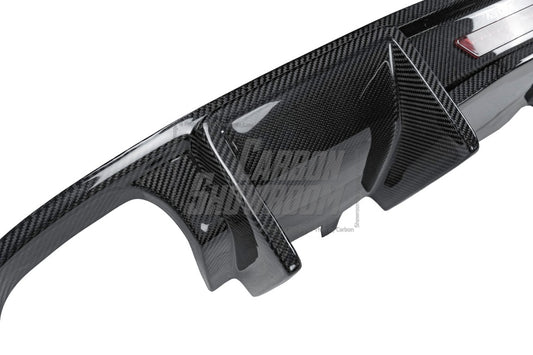 Audi A7 (fits base model, does not fit s-line) C7 2012 2013 2014 2015 with Aftermarket Parts - Rear Diffuser Pre-preg Carbon Fiber from Karbel Carbon