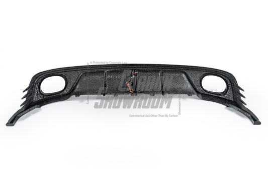Audi Q8 2019-ON with Aftermarket Parts - V1 Style Rear Diffuser Pre-preg Carbon Fiber from Karbel Carbon