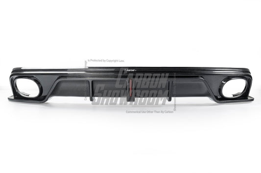 Audi Q8 2019-ON with Aftermarket Parts - V1 Style Rear Diffuser Pre-preg Carbon Fiber from Karbel Carbon
