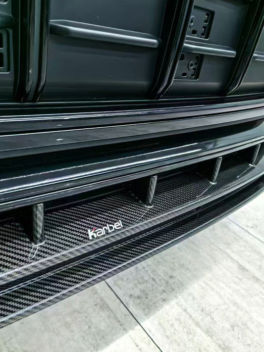 Audi Q8 2019-ON with Aftermarket Parts - V1 Style Rear Diffuser Pre-preg Carbon Fiber from Karbel Carbon