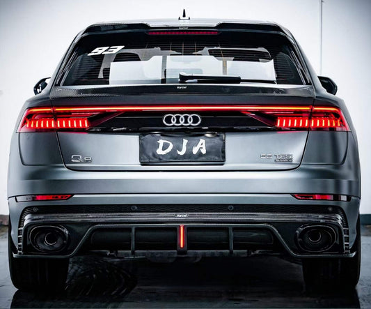 Audi SQ8 Q8 2019-ON with Aftermarket Parts - Rear Roof Spoiler Pre-preg Carbon Fiber from Karbel Carbon