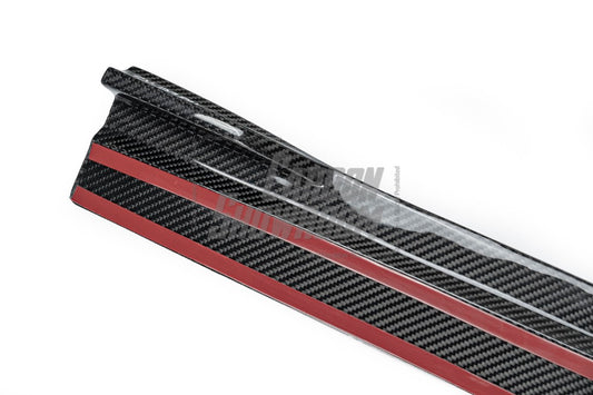 Audi RS3 8V 8V.5 2018 2019 2020 with Aftermarket Parts - Side Skirts Pre-preg Carbon Fiber from TAKD Carbon
