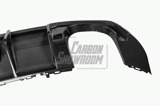 Audi RS3 8V.5 2018 2019 2020 with Aftermarket Parts -  Rear Diffuser Pre-preg Carbon Fiber from Karbel Carbon
