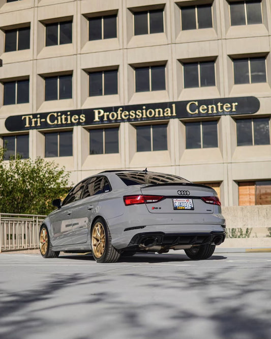 Audi RS3 S3 A3 8V/8V.5 2014 2015 2016 2017 2018 2019 2020 with Aftermarket Parts - Rear Spoiler Pre-preg Carbon Fiber from Karbel Carbon