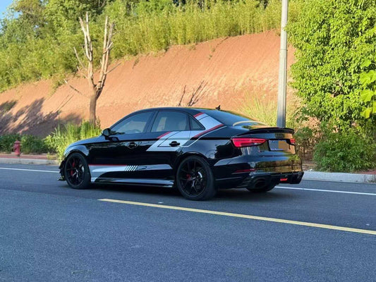 Audi RS3 S3 A3 8V/8V.5 2014 2015 2016 2017 2018 2019 2020 with Aftermarket Parts - Rear Spoiler Pre-preg Carbon Fiber from Karbel Carbon