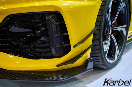 Audi RS4 B9.5 2020 2021 2022 2023 2024 with Aftermarket Parts - Fog Light Trim Overlay Pre-preg Carbon Fiber from Karbel Carbon