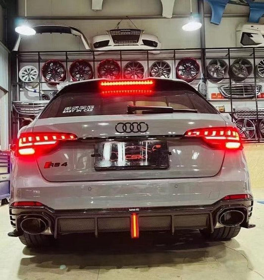 Audi RS4 B9 2018 2019 with Aftermarket Parts - Rear Diffuser Carbon Fiber from Karbel Carbon