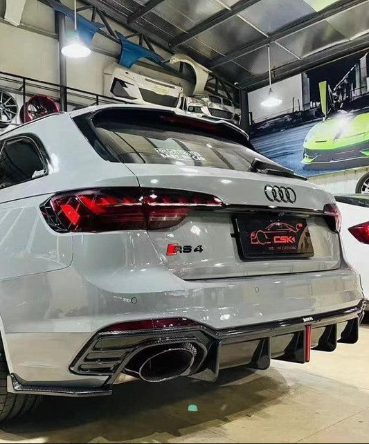Audi RS4 B9 2018 2019 with Aftermarket Parts - Rear Diffuser Carbon Fiber from Karbel Carbon