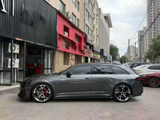 Audi RS4 B9 / B9.5 2018 2019 2020 2021 2022 2023 2024 with Aftermarket Parts - V2 Style Rear Roof Spoiler Pre-preg Carbon Fiber from Karbel Carbon