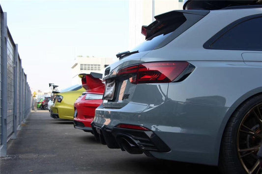 Audi RS4 B9 / B9.5 2018 2019 2020 2021 2022 2023 2024 with Aftermarket Parts - V1 Style Rear Roof Spoiler Pre-preg Carbon Fiber from Karbel Carbon