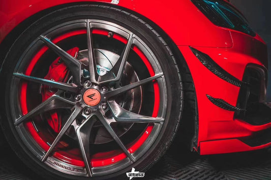 Audi RS4 B9 / B9.5 2018 2019 2020 2021 2022 2023 2024 with Aftermarket Parts - Front Canards Pre-preg Carbon Fiber from Karbel Carbon