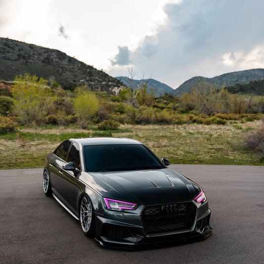 Audi RS4 S4 A4 (all models) B9 / B9.5 2017-ON with Aftermarket Parts - Hood Pre-preg Carbon Fiber from Karbel Carbon