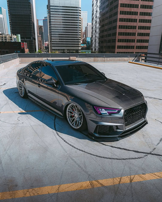 Audi RS4 S4 A4 (all models) B9 / B9.5 2017-ON with Aftermarket Parts - Hood Pre-preg Carbon Fiber from Karbel Carbon