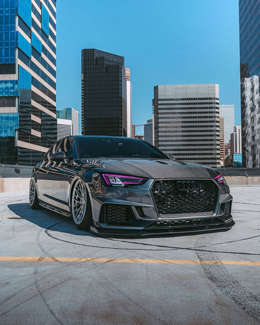 Audi RS4 S4 A4 (all models) B9 / B9.5 2017-ON with Aftermarket Parts - Hood Pre-preg Carbon Fiber from Karbel Carbon