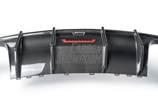 Audi S3 A3 (with S bumper) 8V 2014 2015 2016 With Aftermarket Parts - Rear Diffuser Pre-preg Carbon Fiber from Karbel Carbon