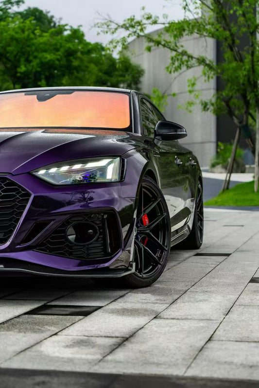 Karbel Carbon Dry Carbon Fiber Head Light Trim For Audi RS5 B9.5 2020-2025