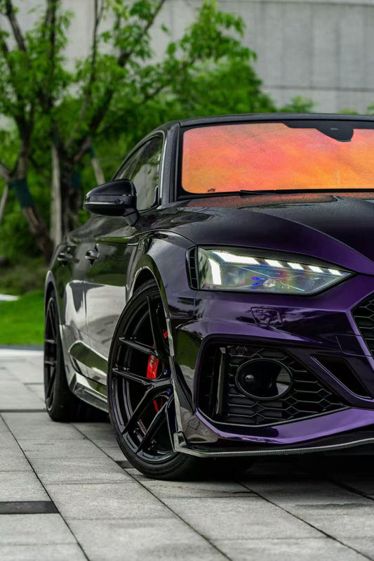 Karbel Carbon Dry Carbon Fiber Head Light Trim For Audi RS5 B9.5 2020-2025